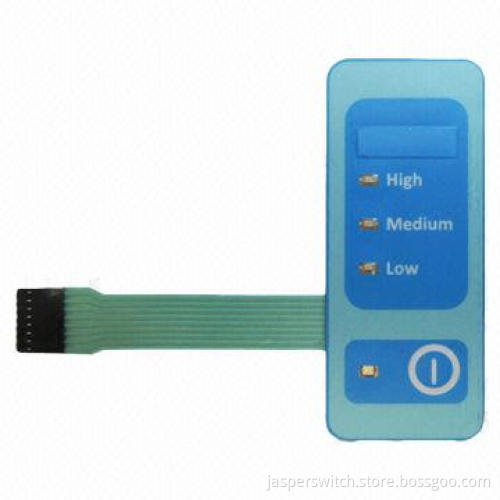 LED membrane keypad with flat cable and connector